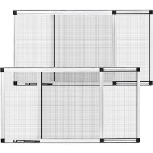 VEVOR Magnetic Window Screen, 58.27x 39.17 inch PVC and Fiberglass Mesh, White Frames with Black Magnetic Strip and Wind Clips, No Drilling Easy Installation, Magnetic Screen for House Window