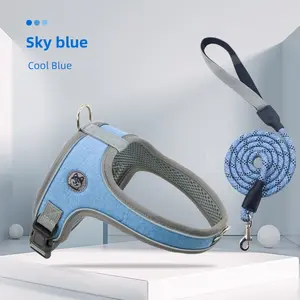 Integrated Dog Harness Vest Anti-Escape Outdoor Small and Medium Dog Leash Corgi Shiba Inu Leash