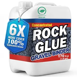 Rock Glue for Landscaping, Gravel Glue, Pea Gravel Binder Concentrate 170oz, Heavy Duty Pebble Stone Adhesive for Slope, Between Pavers, Garden Walkway, Weather Resistant Safe for  Pets