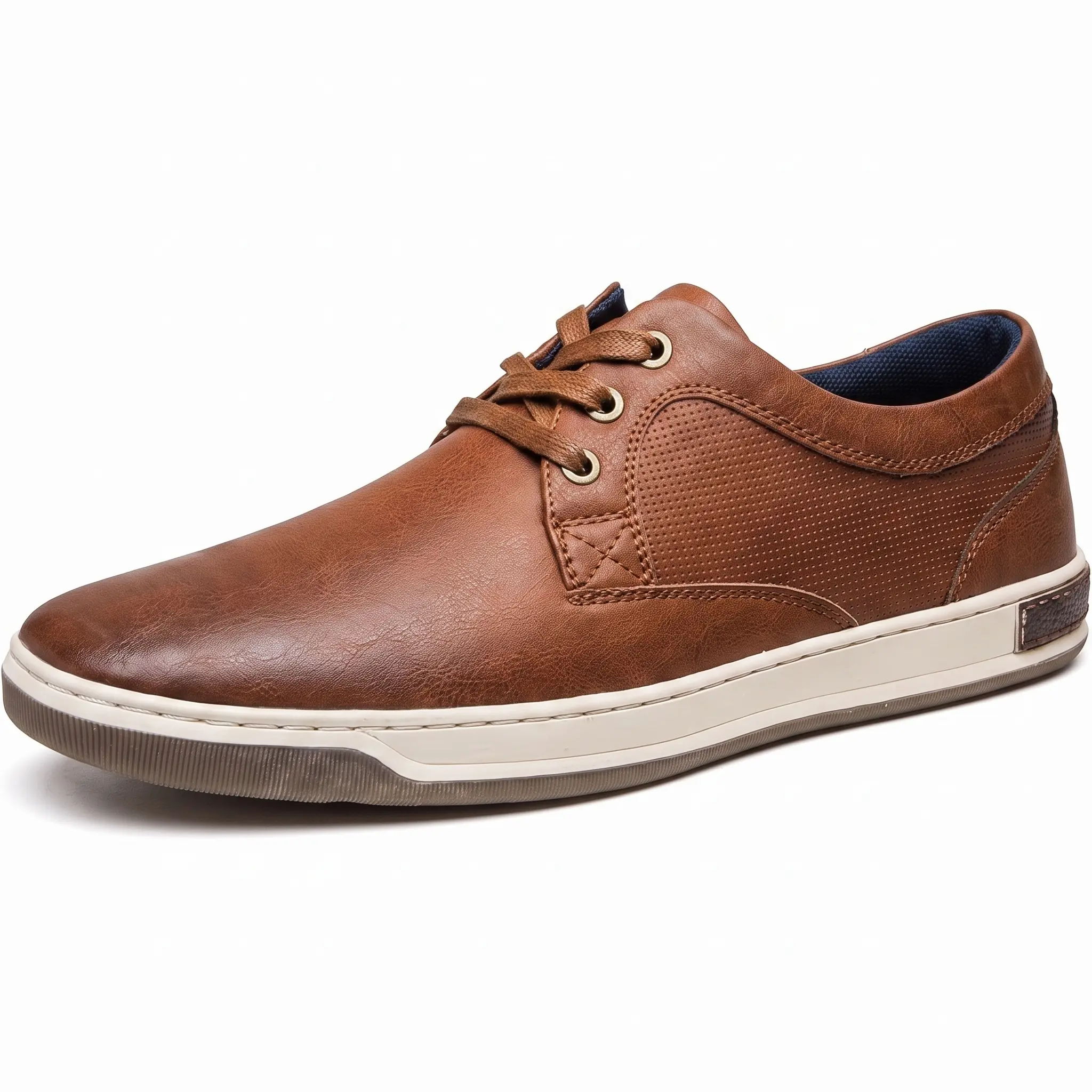 Jousen Men's Business Casual Footwear - Breathable PU Leather Dress Sneakers, Lightweight Comfortable Walking Shoes for Wedding & Business Occasions