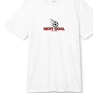 ATHLETE LABEL - Next Goal Tee Menswear Short Sleeve Top Heart Polyester Soccer Fabric Man Streetwear T-Shirt 100% Recycled Polyester Moisture-Wicking UPF 50+ Protection Movement-Ready Fit