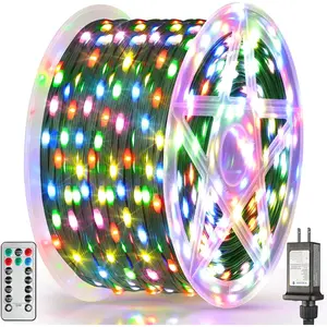 344FT 1050 LEDs String Lights with Remote, Dimmable 8 Modes Timer & Memory Function Fairy Rope Light for Christmas Tree Room Decor-Multicolor