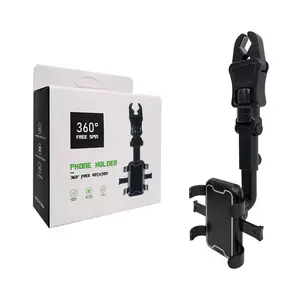 2026 Universal Rearview Mirror Headrest Phone Holder 360° Rotatable Adjustable for Smartphone Cellphone