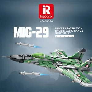 Reobrix 33024 MIG-29 Fighter Jet Building Sets Military Fighter Display Model Technical Military Plane Collectible Set for Adults Gifts for Aviation Fans Boys Girls 14+ 1387 PCS
