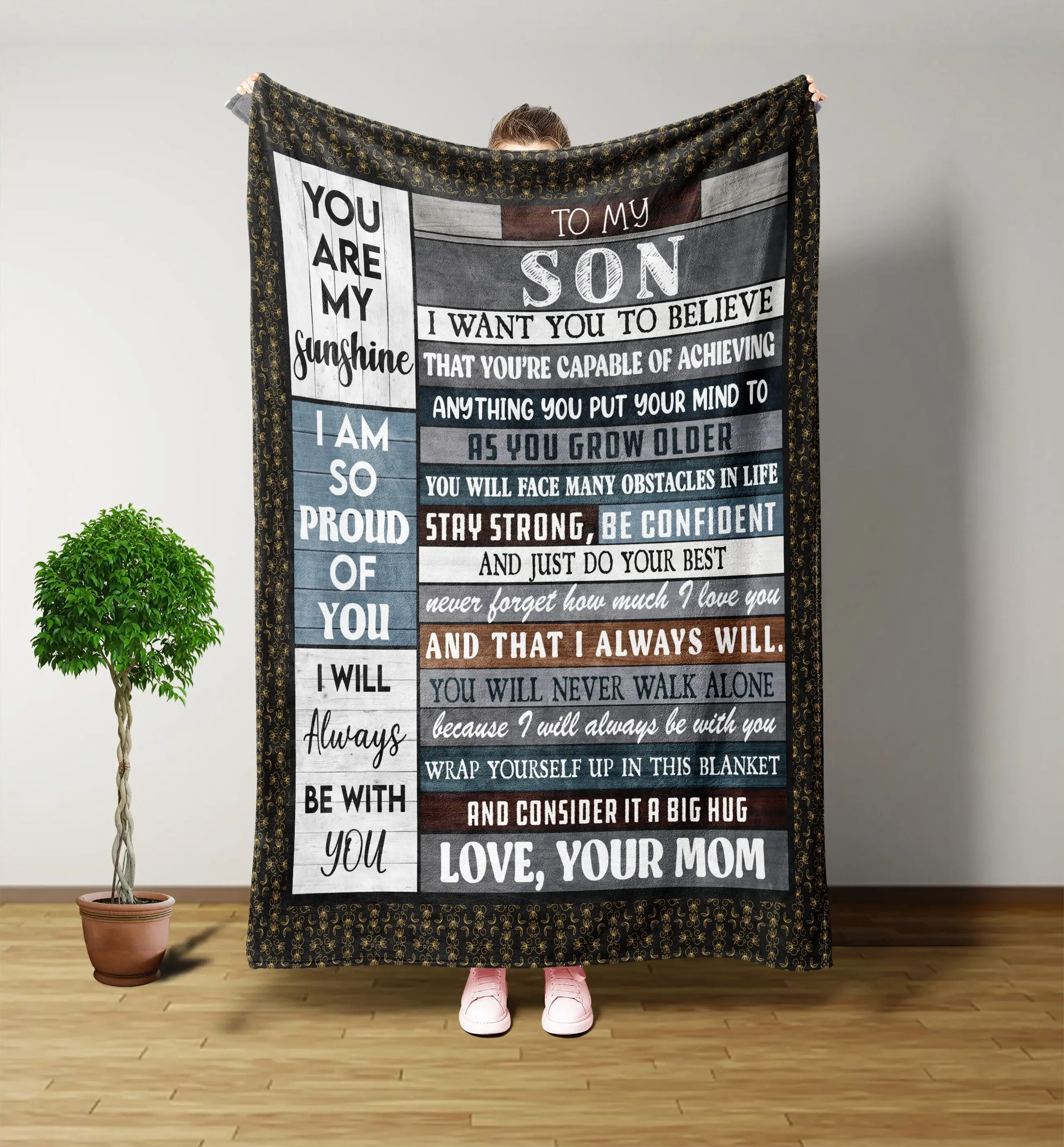 To My Son Blanket, Throw Blanket, Personalized Gifts, Gifts For Son, Son Gifts From Mom, Birthday Gifts For Son, Christmas Gifts For Men