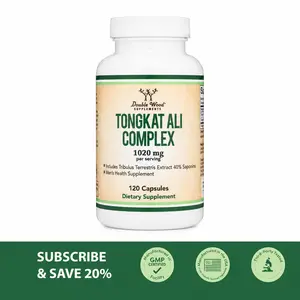 Double Wood Supplements | TongKat Ali | 1020 mg | 120 Count | Boost Muscle Mass | Support Exercise Endurance