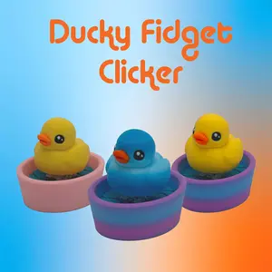 Ducky 3D Printed Fidget Clicker - Original Design for Fun and Relaxation