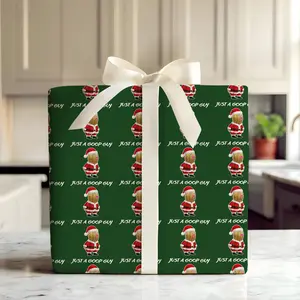 Just A Goop Guy Wrapping Paper, Santa Goop Meme Gift Wrap, Funny Burnt Peanut Holiday Humor Paper Roll