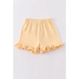 Premium Yellow basic ruffle shorts