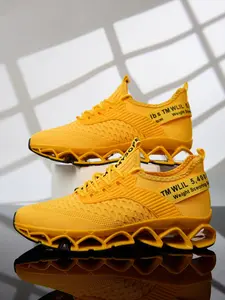 New Sporty Breathable Running Shoes for Men, Mesh Shockproof Anti-Slip, Thick Sole Durable Training Shoes, Casual Daily Wear