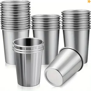 8-Pack 8.79oz Stainless Steel Cups| 304 Stainless Steel, Unbreakable Stackable, Hand Wash Only, for Home & Travel