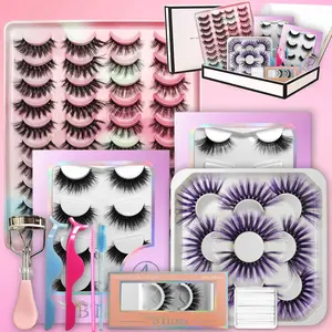 BTLLSSH False Eyelashes 34 Pair PACK MixCross Natural Look Luxury Volume Faux Mink Lashes ReusableStrip Lashes, Mulitpack Makeup Cosmetic