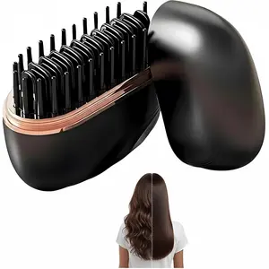 Mini Portable Cordless Electric  Hair Straightener in Black Smooths Hair, Shiny hair, Safe and Gentle On Scalp, type- C Rechargeable, Portable , Ideal for Gift,