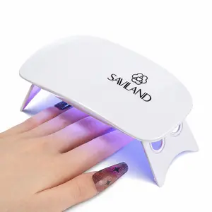 SAVILAND 12W Mini UV Nail Lamp: Fast-Curing Portable Gel Nail Light with USB Power, Dual Timer Settings, Foldable Design for Home DIY and Travel