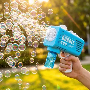 Cool Automatic Bubble Blaster - 10-Hole Electric Bubble Gun for Kids, Easy to Operate, Perfect for Backyard Play, Birthday Party Favors & Summer Outdoor Fun