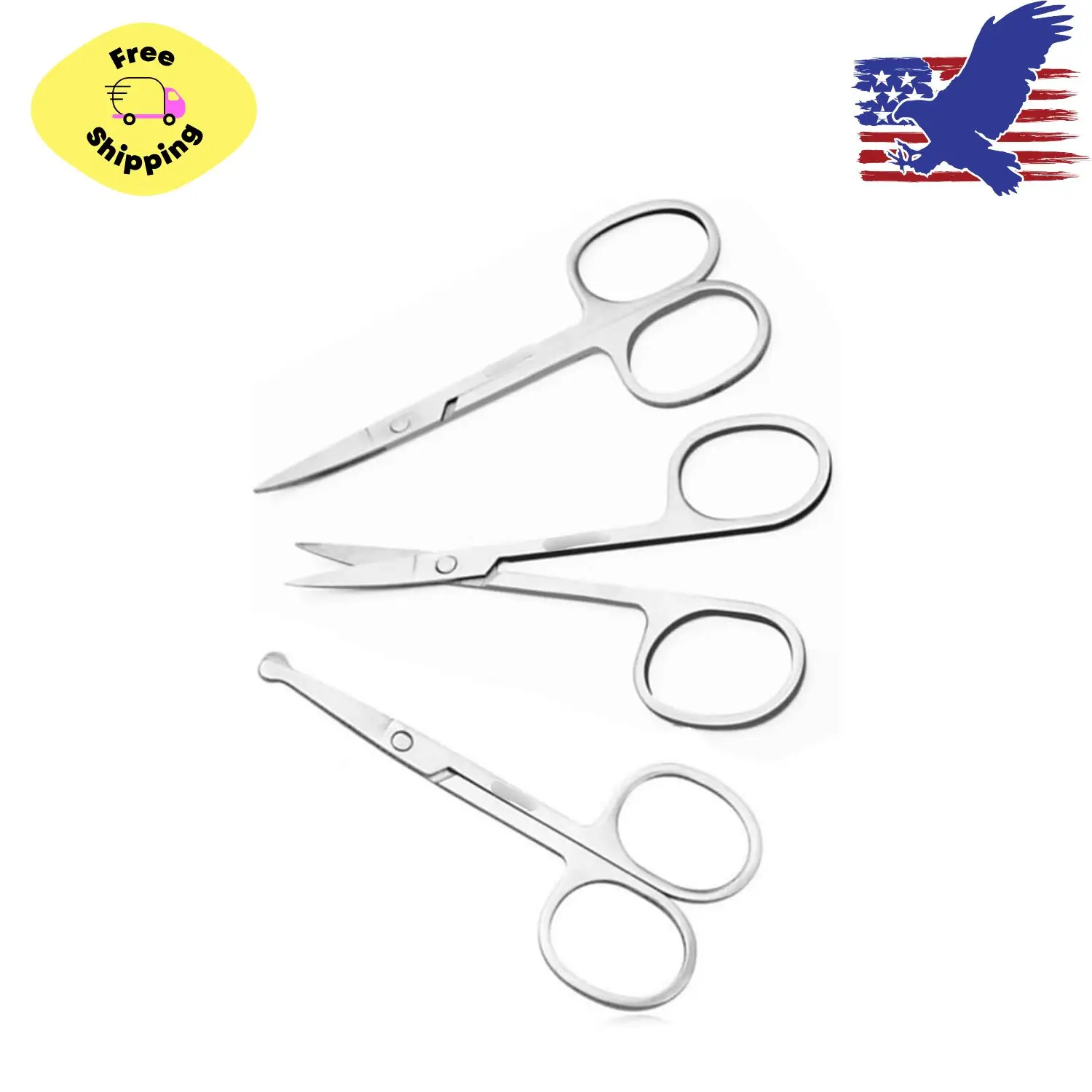 Small Scissors, 3.5in Beauty Scissors,for Personal Facial Hair Grooming