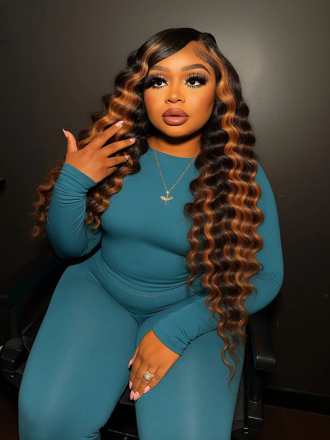 1b/30 Deep Wave Lace Front Wigs, Human Hair, Pre-Plucked Balayage Ombre, Curly 4x4 HD Lace Frontal, Glueless for Women, Kinky Curly Wig