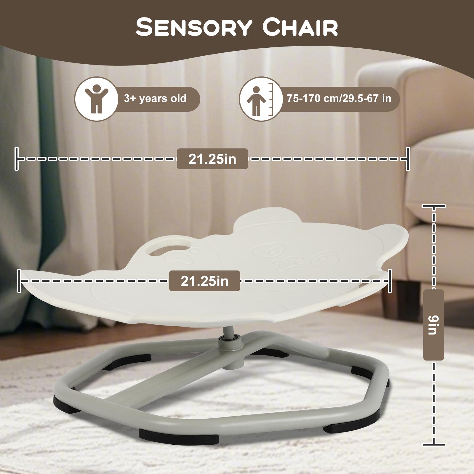 sensory spin chair for adults,Indoor Balancing Chair Kids Swivel Chair Sensory Toy ADHD Anxiety Tools,Body Coordination Balance Training anxiety relief fidget toy Fun Furniture Children kids outdoor play,Summervibes