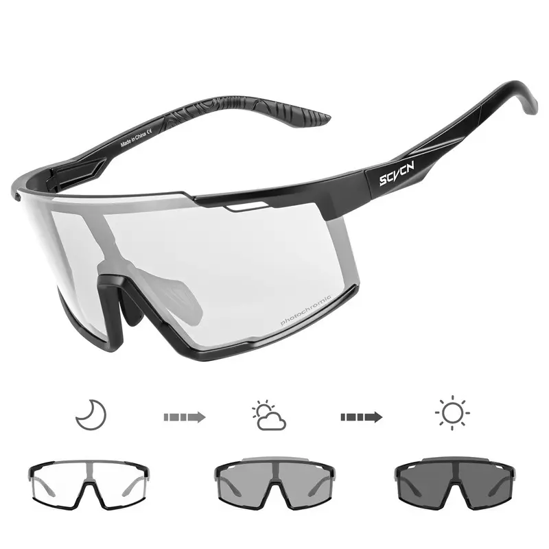 SCVCN Lightweight Running Sunglasses Cycling Glasses Photochromic UV400 for Men Cycling Road Bike Glasses Women Casual Hiking