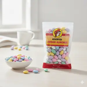 Buc-ee's Jordan Almonds 12 oz Assorted Candy Coated Treats Pastel Colored Crunchy Almonds for Celebrations & Snacking Soft Natural Flavor