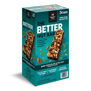 Member's Mark The Better Nut Protein Snack Bar - Dark Chocolate, Sea Salt, Trans Fat Free, 24 ct.