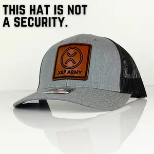 XRP Hat Richardson 6 panel Trucker Custom Leather Patch