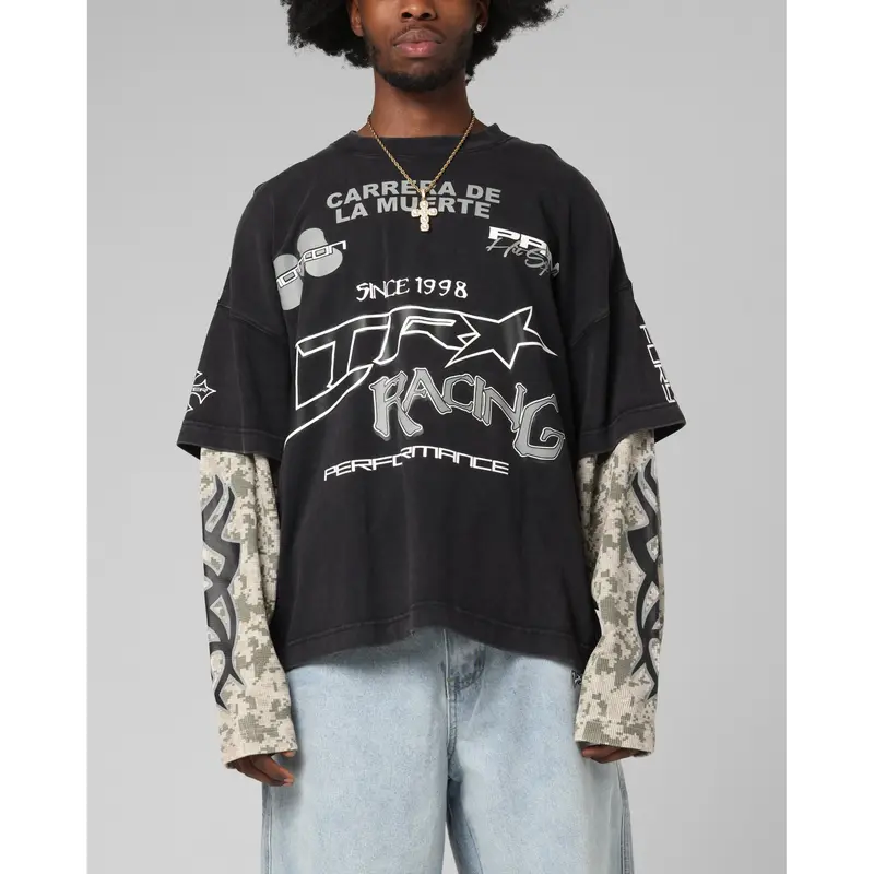 Loiter Performance Layered Long Sleeve T-Shirt Vintage Black