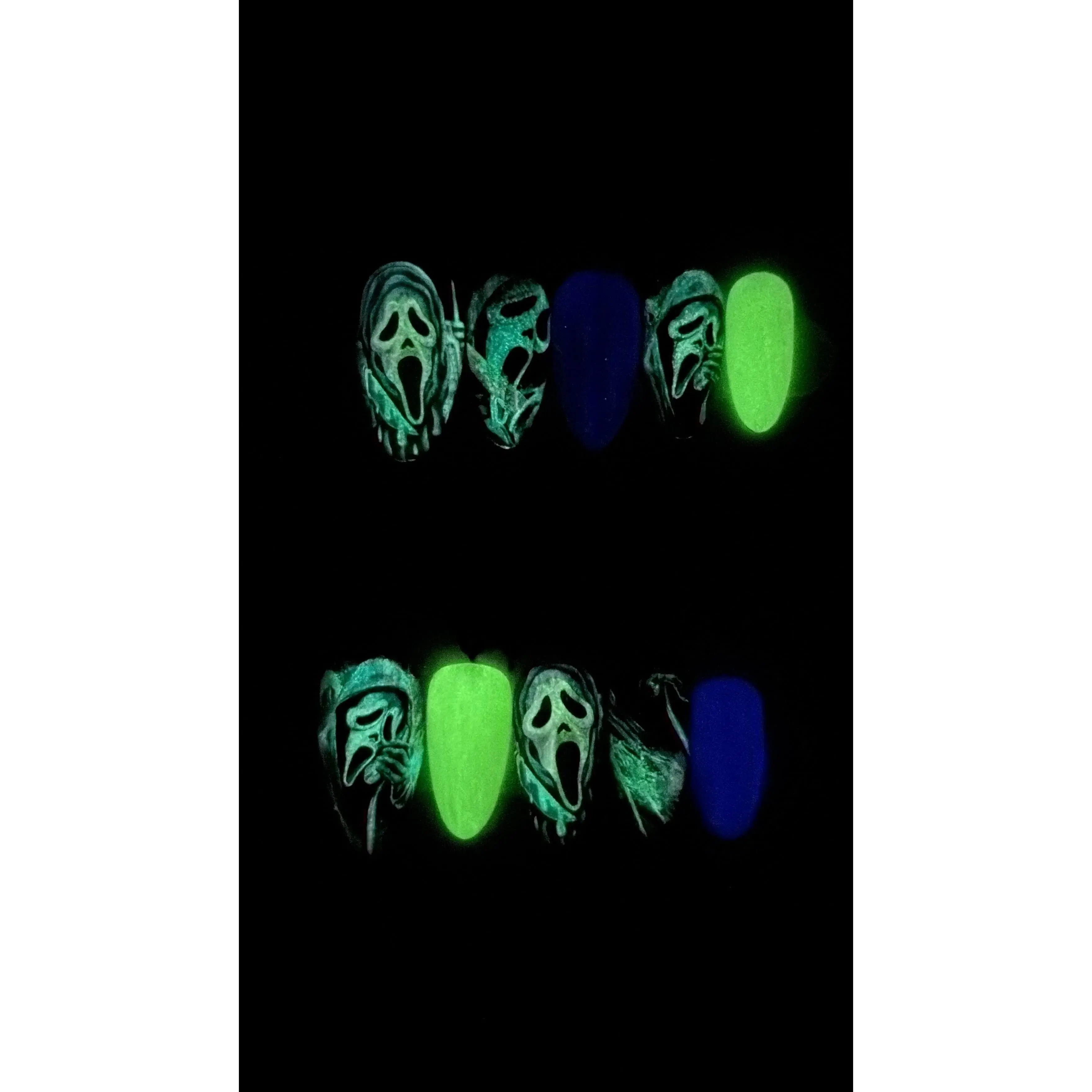 👻 Neon Scream — Glow in the Dark Press-On Nails
