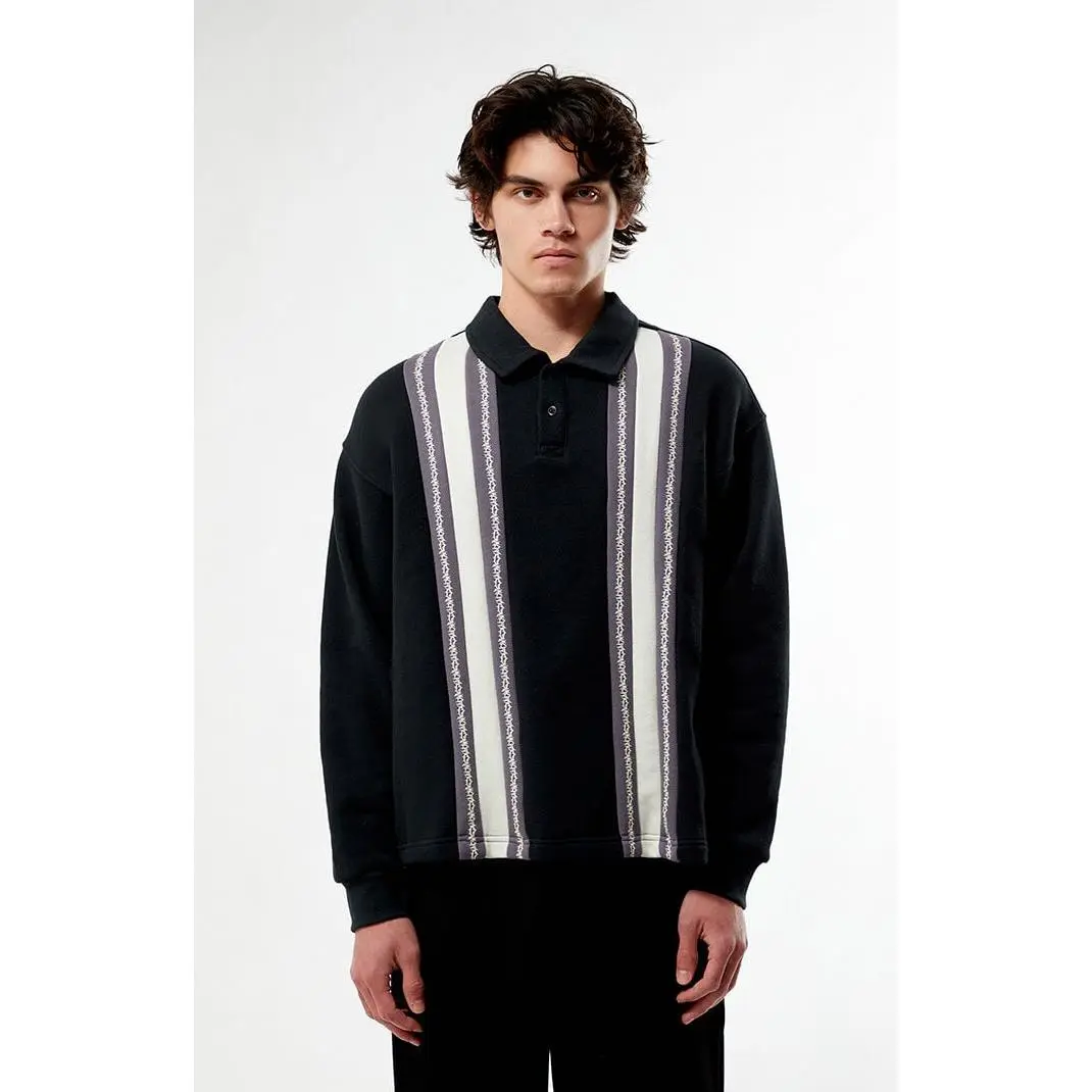 Pacsun Men's Metal Long Sleeve Rugby Shirt