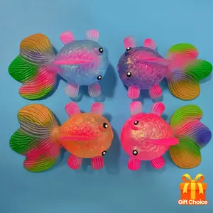 Realistic Glutinous Rice Cake Goldfish Squeeze Toy - Soft Slow-Rebound Stress Relief Toy, Desktop Ornament, Ideal for Personal Collection, Birthday Gifts Vibrant Tool