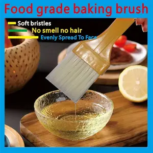 1pc Pastry Brushes Basting Oil Brush With Hook Handles Barbecue Oil Brush For Spreading Butter Cooking Baking Brush (1*6 Inch)