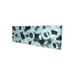 Begin Home Decor 2080-1648-AB46 16 x 48 in. Abstract Circles Turquoise Canvas - Home Decor Bathroom Art