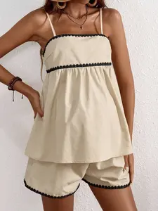 ZENIE City Holiday Shirt Elastic Belly Bloomers Childbearing Pair Minimalist Style