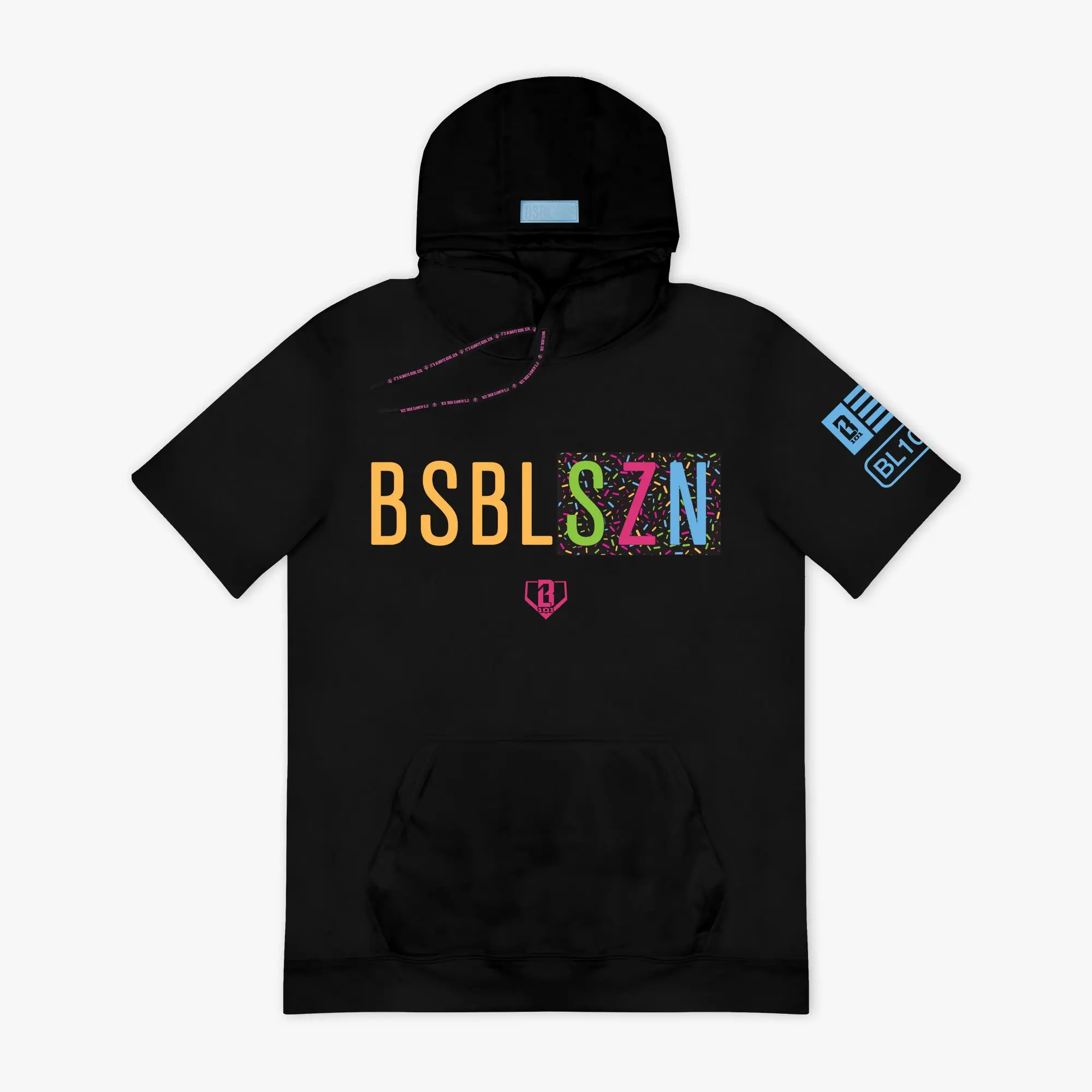 Short Sleeve Hoodie V3 - Black/Midnight Sundae
