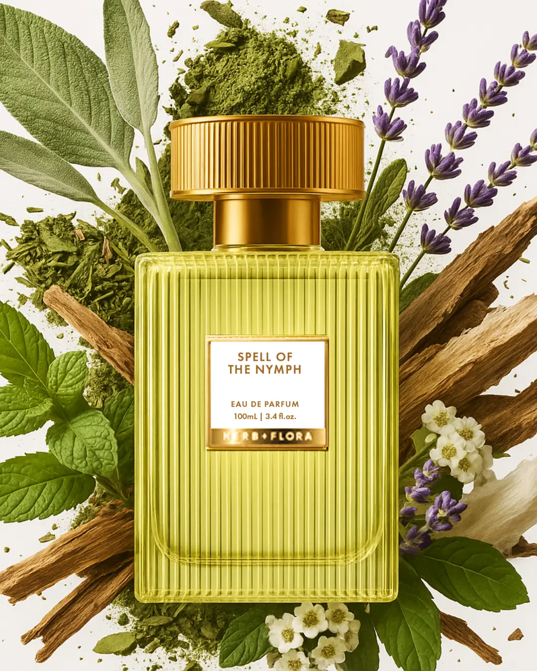 Herb & Flora Spell of the Nymph Eau de Parfum – Luxury Women’s Perfume 100ml | Sage, Matcha, White Tea