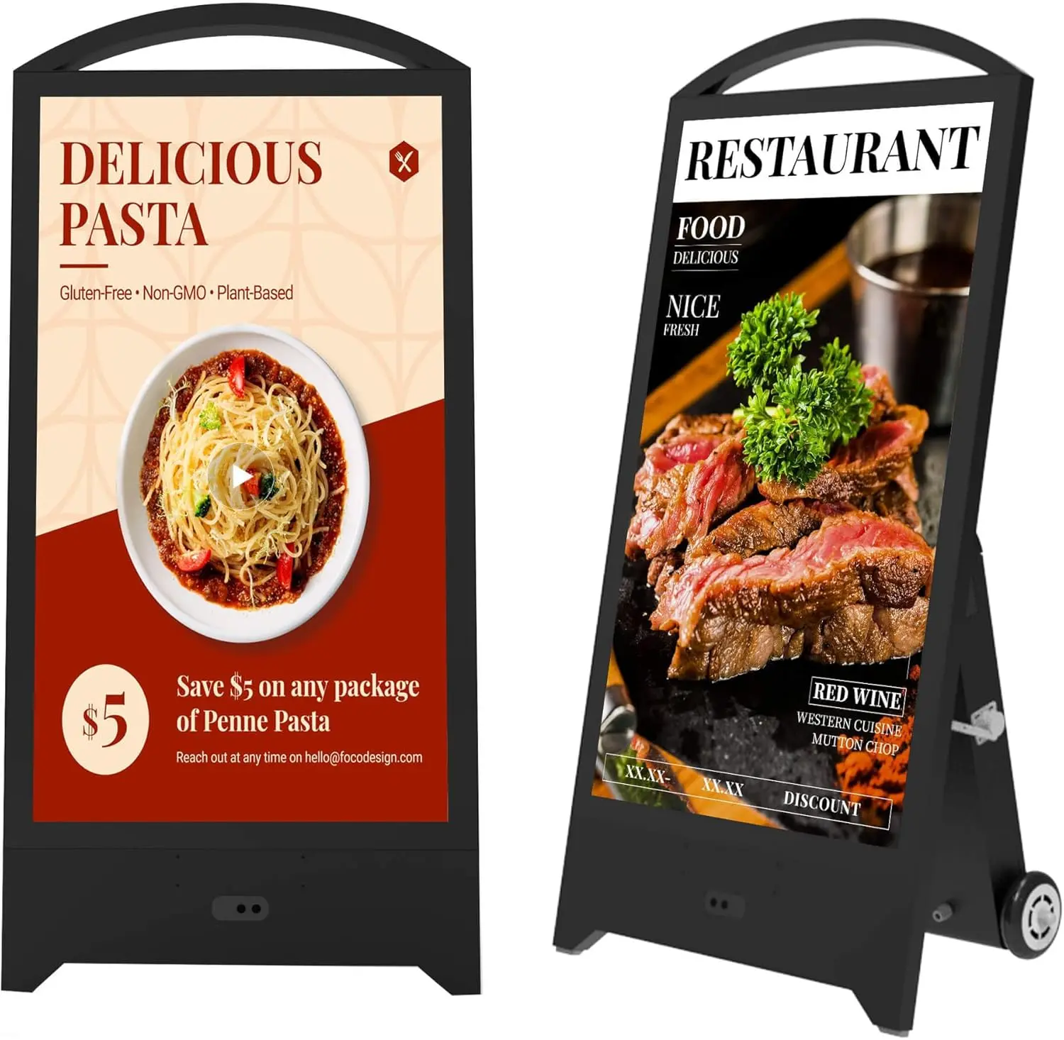 GO360BOOTH 32 inch Outdoor Portable Digital Signage Display 1800nits High Brightness LCD IP65 Waterproof 720WH Battery CMS U-Disk Android 11 for 10-15 Hours
