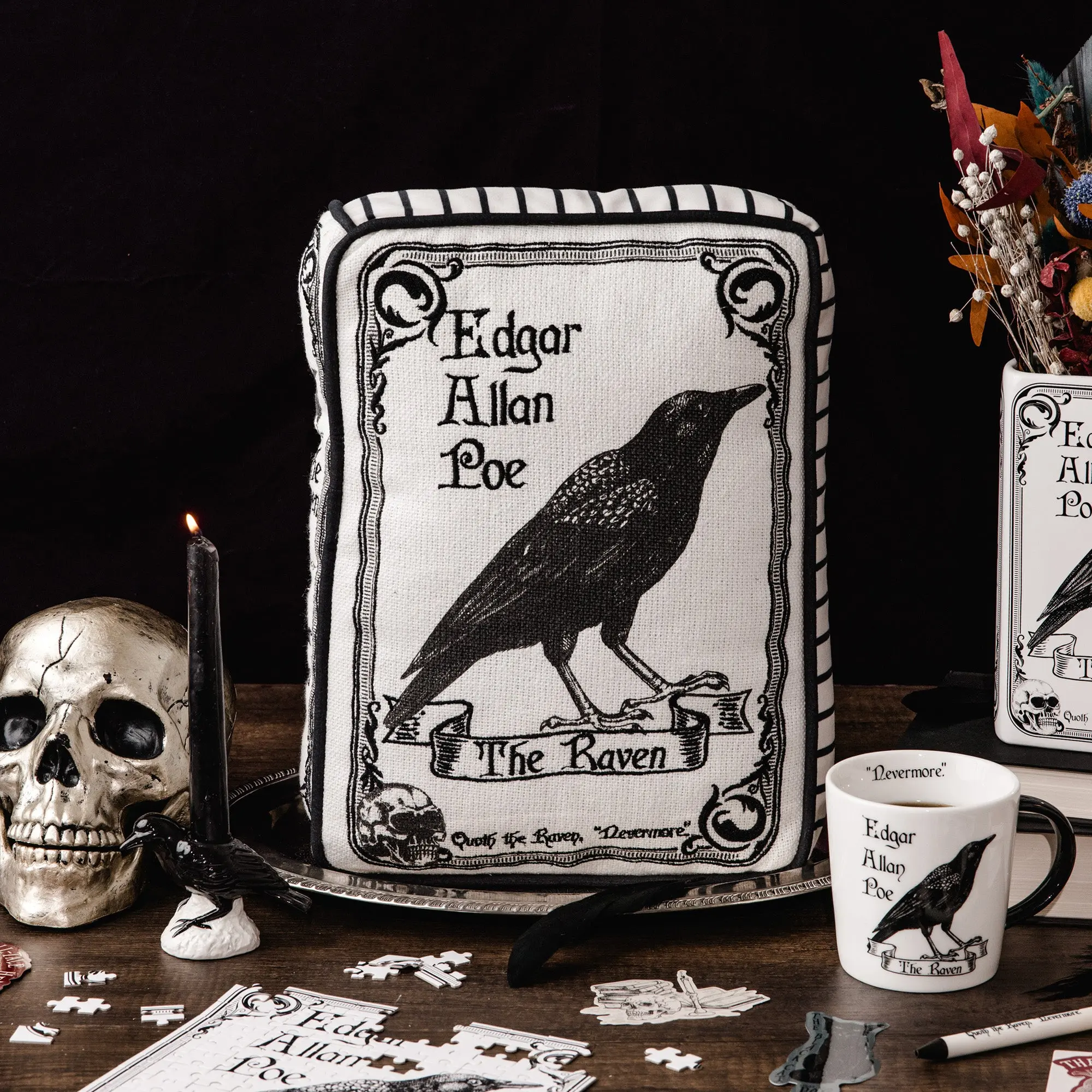 Book Pillow, The Raven Book Pillow, The Raven