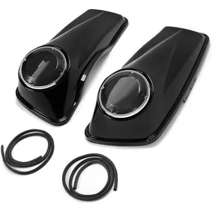 KQQIO 6.5" Speaker Saddlebag Lid Compatible with 2014-2022 Touring Models FLT FLHT FLHTCU FLHRC Road King Road Glide Street Glide Electra Glide Ultra-Classic Pair Black Motorcycle 2Pcs