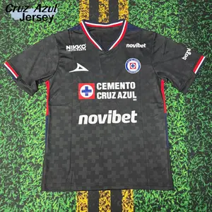 2526 Mexico League  Cruz Azul Home Away Black Sepulveda 9 Short Sleeve Top Football Jerseys LIGAMX Fan Edition