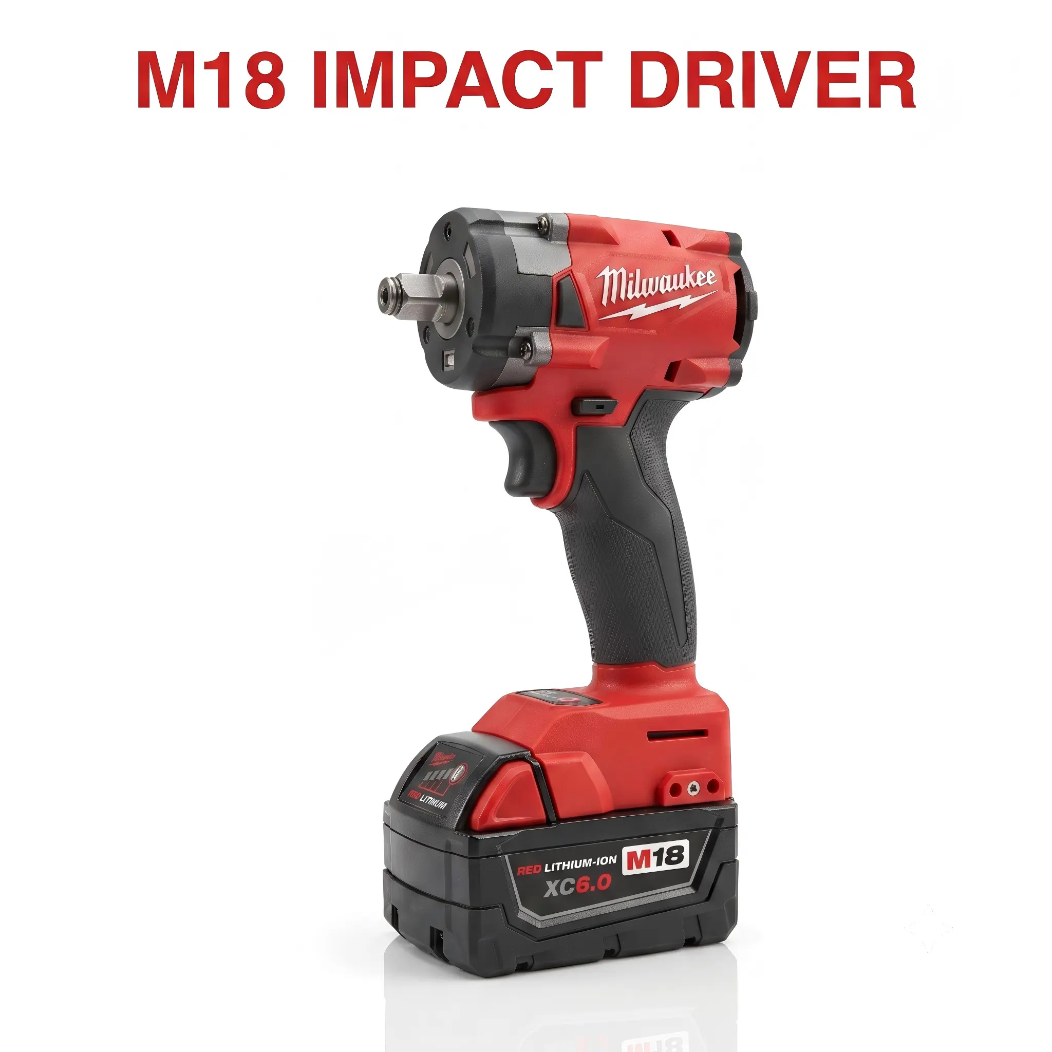 Milwaukee M18 1/2 in FIW212 Cordless Brushless Impact Wrench - Beginner-Friendly Cross Kit, Automatic 2-Way Garage Tool for Car Repair, Heavy-Duty Fastening, with Pocket, Serrated Smart Straw, Max XR Tech