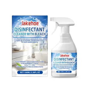 Jakehoe 100ml Powerful Bathroom Cleaning Spray, Remove Tough Stain Limescale Grime, Multi-purpose Cleaner for Bathtub Sink Tile Household Daily Cleaning