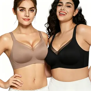 Women’s adjustable full-cup push-up bra without underwire, T-shirt bra style, seamless side shaping for the sides of the bust, everyday women’s wear, simple and comfortable basic design, soft skin-friendly material, suitable for wedding attire.