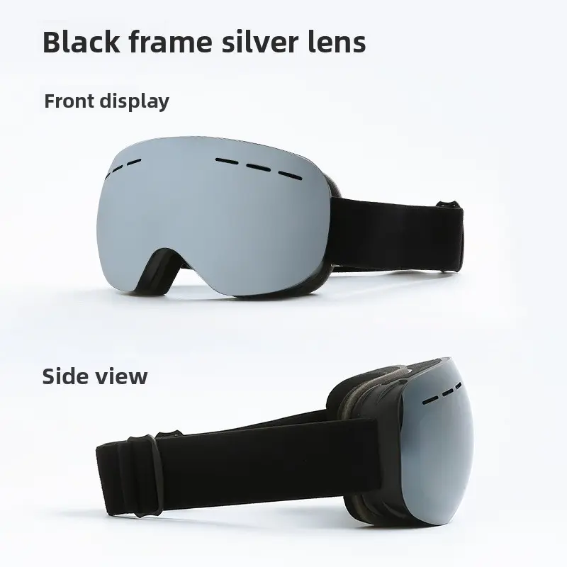Black frame silver lens