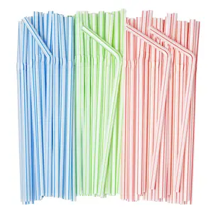 100 Pcs Plastic Straws Disposable Flexible Bendable Drinking Straw Straws Drinking Plastic Bendy Straws