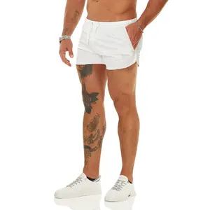 Ouber Men's Fitted Shorts Bodybuilding Workout Gym Running Tight Lifting Shorts with Pockets Athletic Activewear Sweat Shorts Fitness