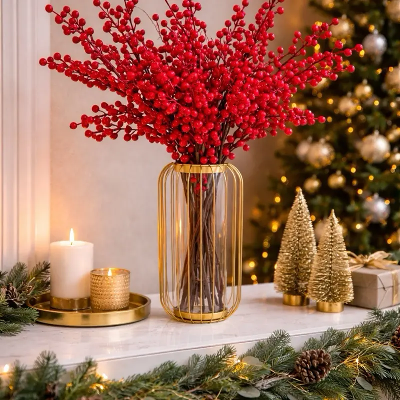 Metal Decorative Freestanding Flower Vase - 4.7x8.2in Iron Gold Detailed Floral Design Home Decor, Flower Vases for Centerpieces for Fresh/Dried Arrangements, Contemporary Industrial Accent