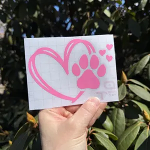 Paw Print Decal, Cat Paw Decal, Dog Paw Decal
