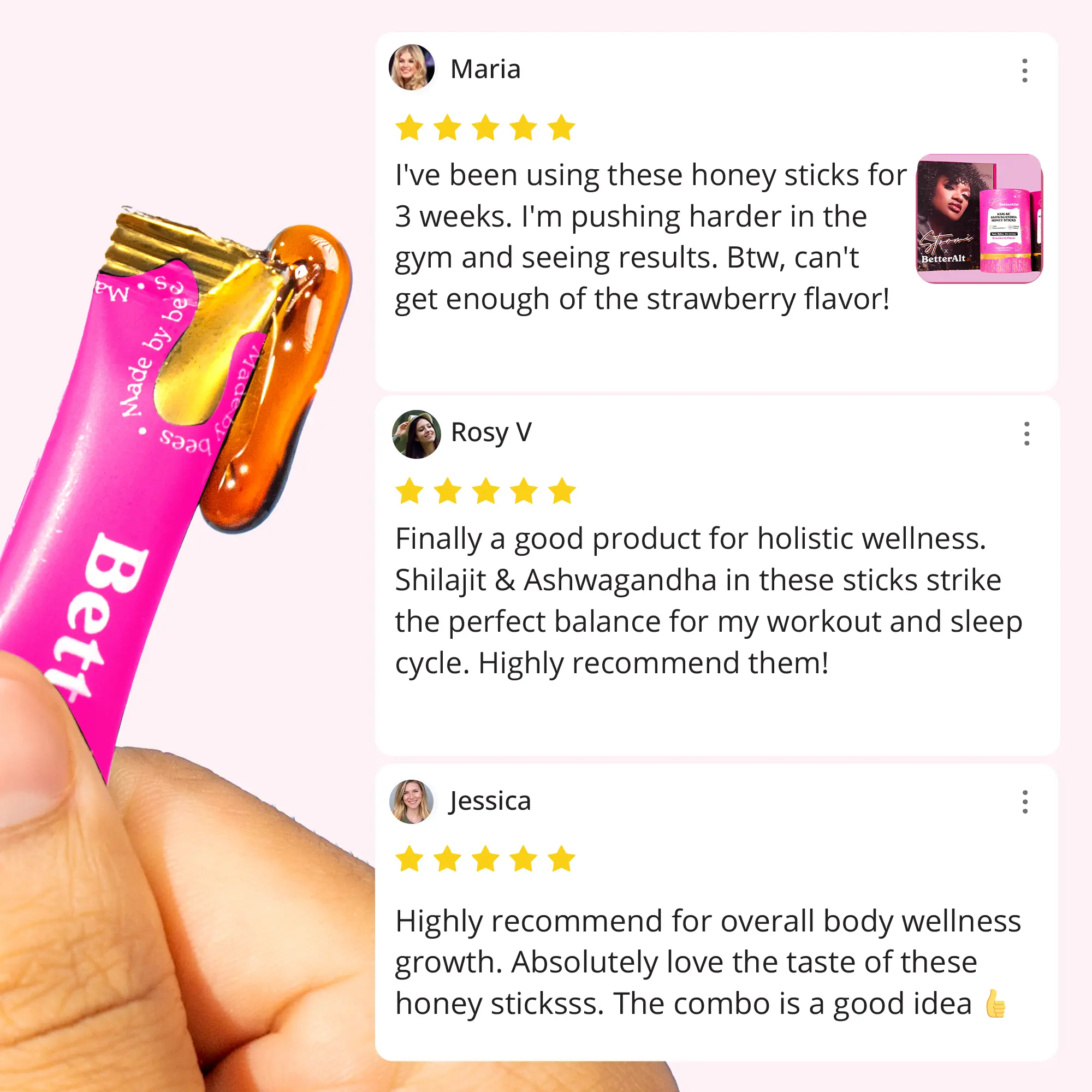Strawberry Honey Sticks 