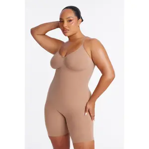 Nova Sculpt Seamless Strong Compression Low Back Thigh Shaping Bodysuit - Nude
