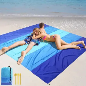 Oxford Cloth Outdoor Picnic Blanket Waterproof Nylon Fabric, Colorful Patchwork Beach Mat, Moisture-Proof Tent Floor Mat Wholesale